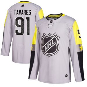 Herren New York Islanders Eishockey Trikot John Tavares #91 Authentic Grau 2018 All-Star Metro Division